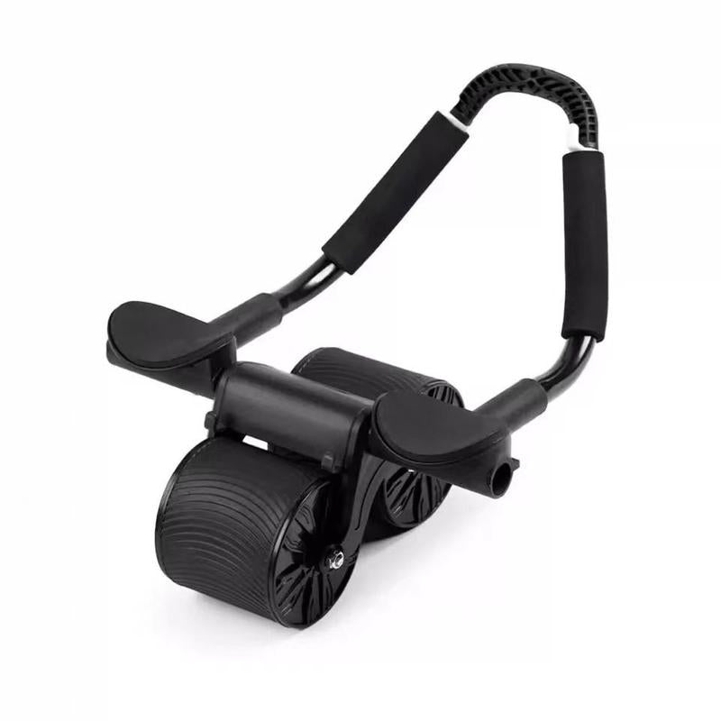 Ab Roller Wheel Workout Abdominal Fitness Wheel for Core Muscles Training with Digital Timer Phone Holder Smart Rebound Dual-Wheel Design Eco-Friendly Build Maquina Abdominal
